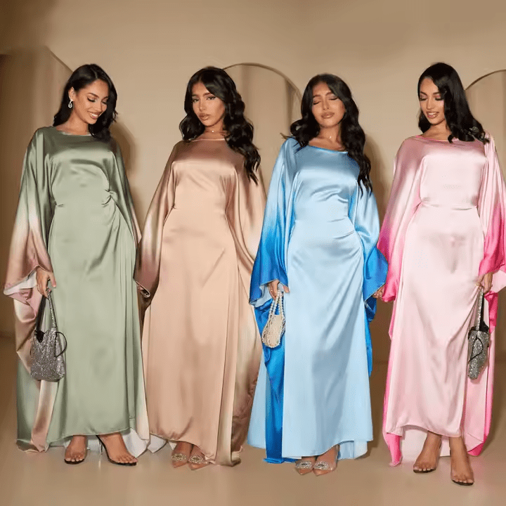 Serenity Satin Kaftan Gradient