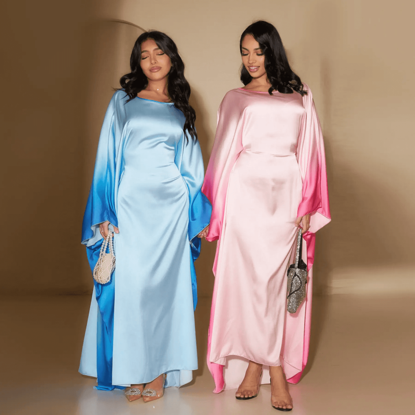 Serenity Satin Kaftan Gradient